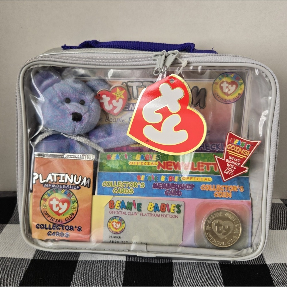 NWT TY Beanie Babies Platinum Edition II Club Zipper Bag Includes List Pic #2